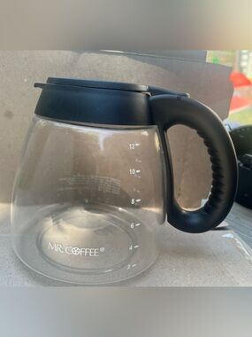 Mr. Coffee Glass Coffee Pot Carafe Blk Handle 12 cup FTX49 JHX33 ISD13-RB ISD17